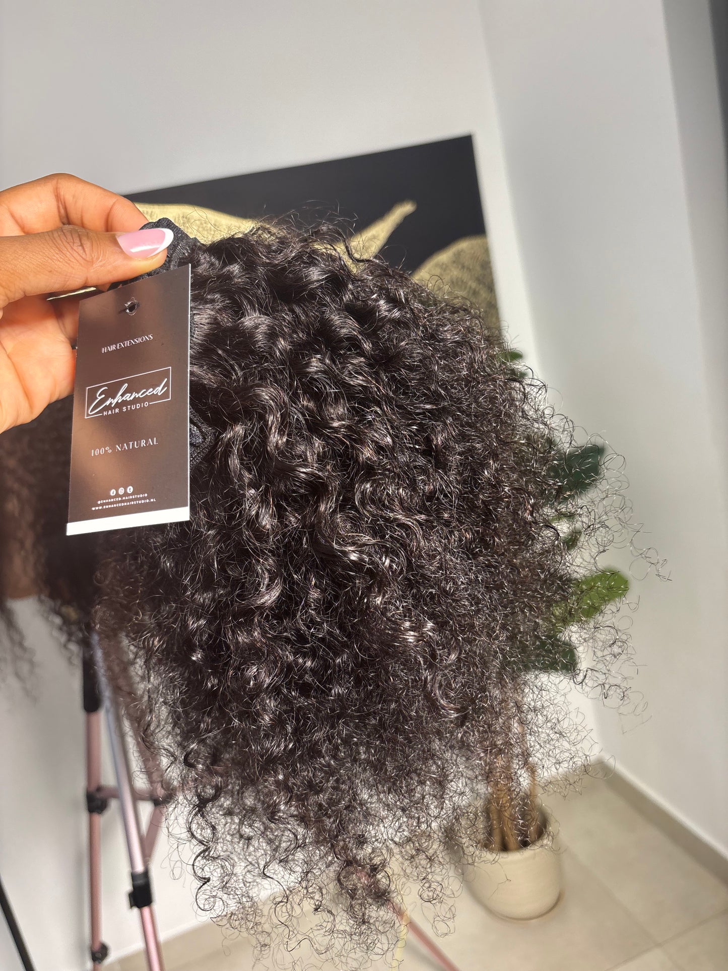 Kinky Straight Drawstring Ponytail