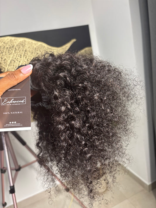 Kinky Straight Drawstring Ponytail