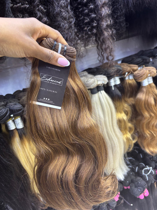 Honey brown wavy RAW bundle
