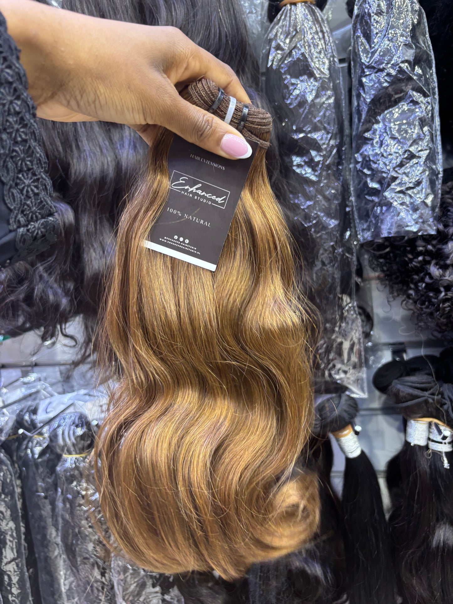 Honey brown wavy RAW bundle