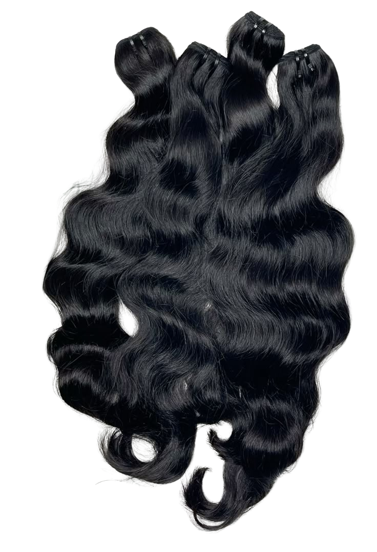 Wavy Virgin Hair Bundle Deal – 4 Bundles (Natural Volume & Flow)