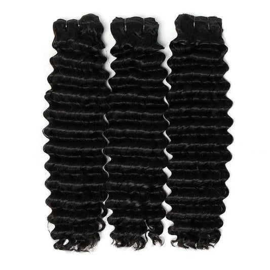Deep Wave Virgin Hair Bundle Deal – 3 Bundles (Soft & Full Look)