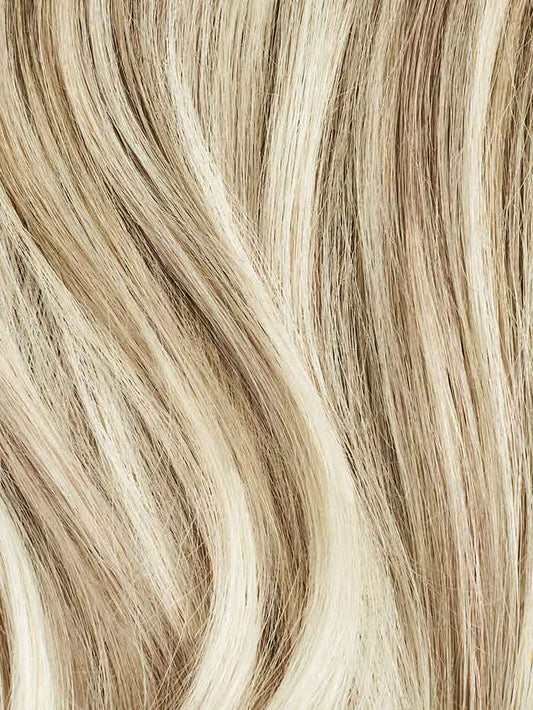 Seamless Beige Blonde Balayage Clip-Ins (150g) - Curly