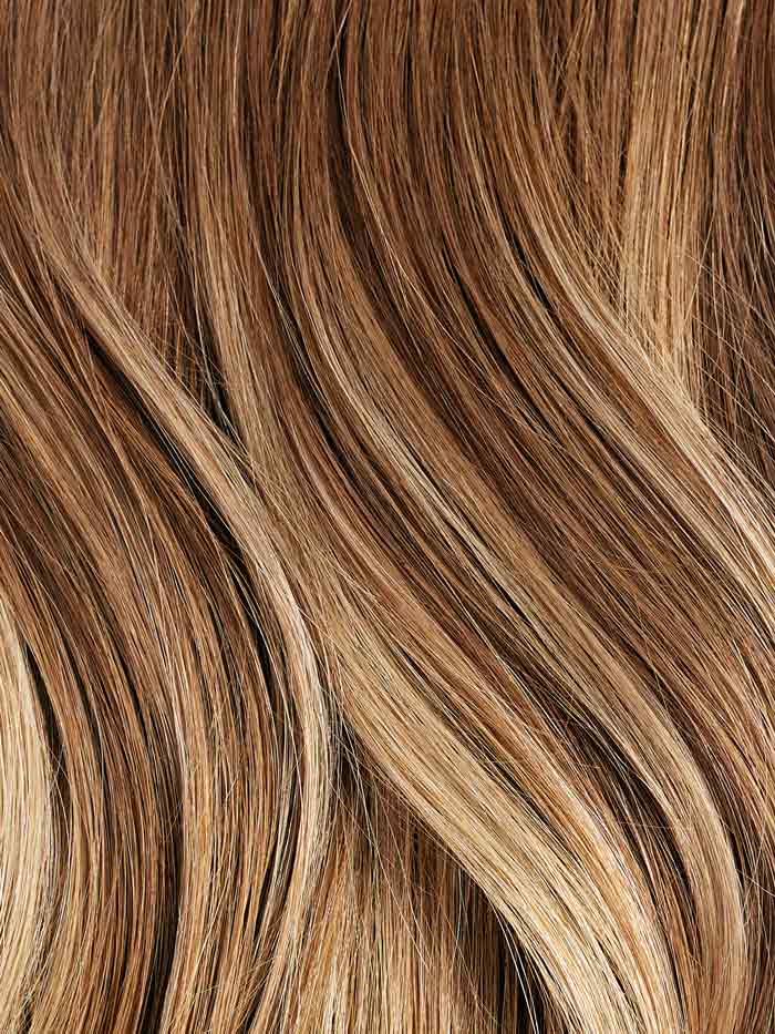 Seamless Chestnut Brown Balayage Clip-Ins (150g) - Curly