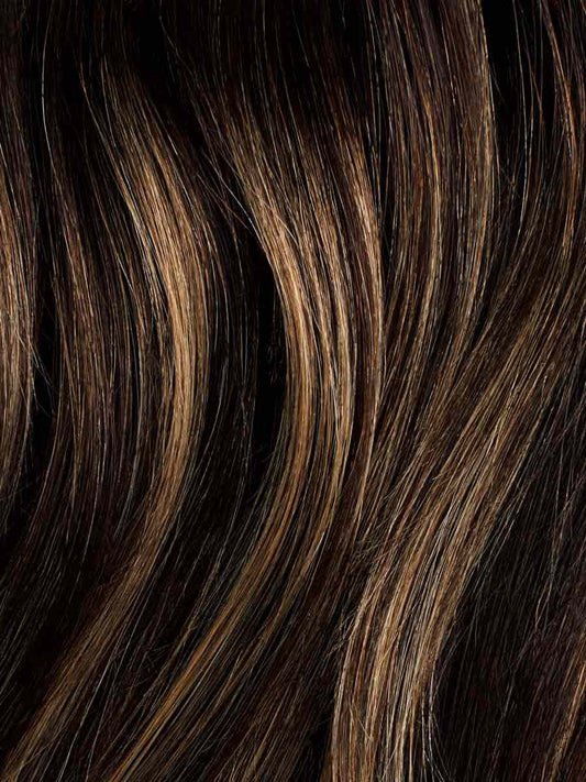 Seamless Dark Brown Balayage Clip-Ins (150g) - Curly