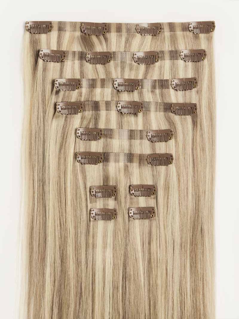 Seamless Dimensional Cream Blonde Clip-Ins (150g) - Curly