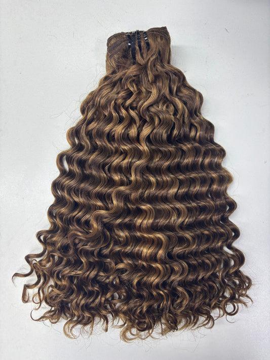 Brown Deep Wave Virgin Hair Bundle Deal – 3 Bundles (Soft & Full Look)