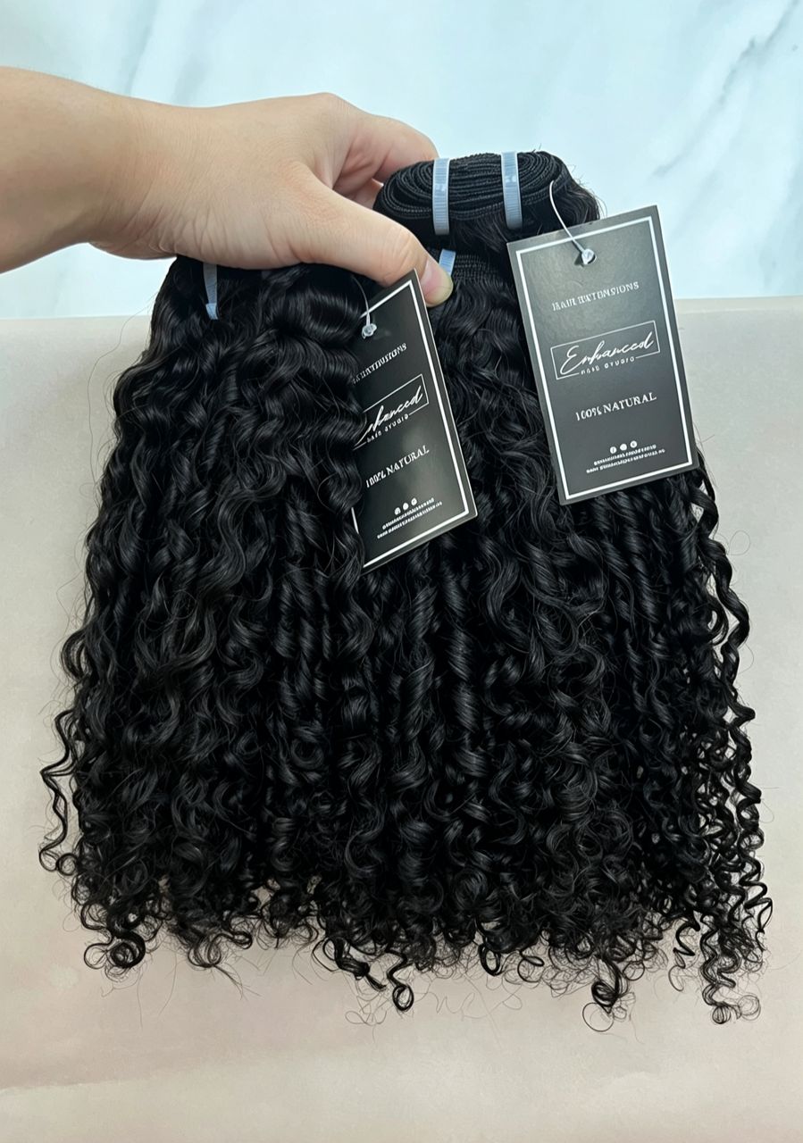 Black Pixie Curls Virgin Hair Bundle Deal – 3 Bundles (Soft & Full Pixie Look)