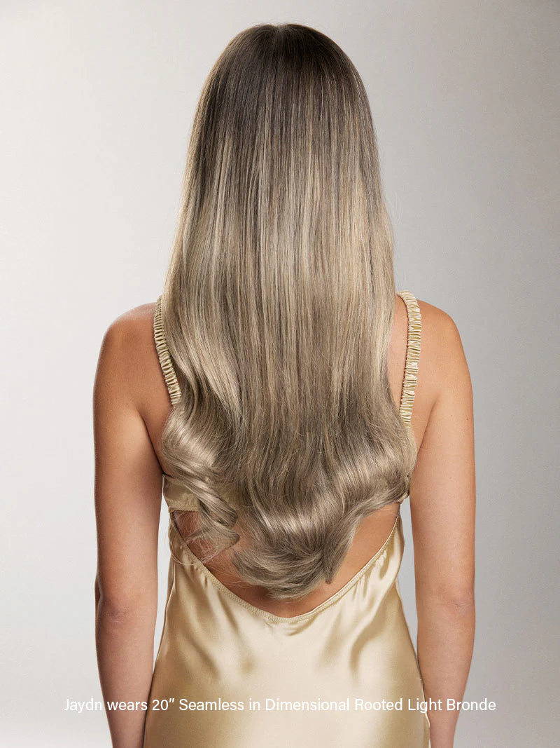 Seamless Dimensional Rooted Light Bronde Clip-Ins (150g) - Curly