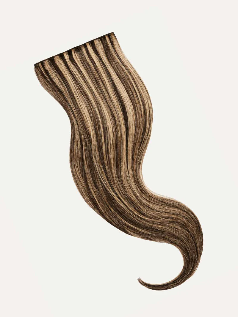Seamless Mocha Brown Highlights Clip-Ins (150g) - Straight