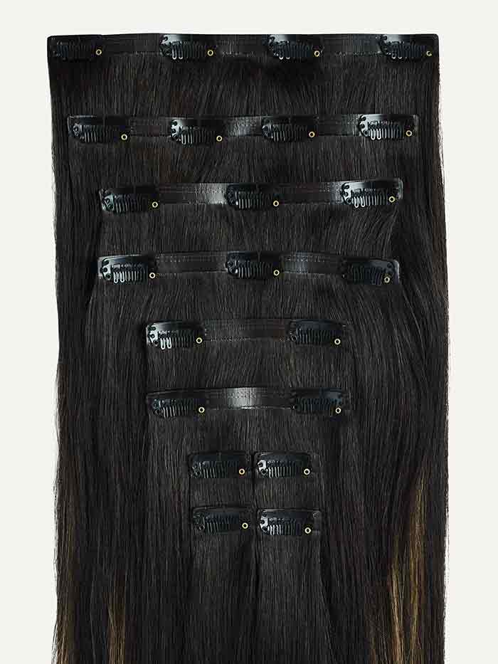Seamless Off Black Bronde Balayage Clip-Ins (150g) - Straight