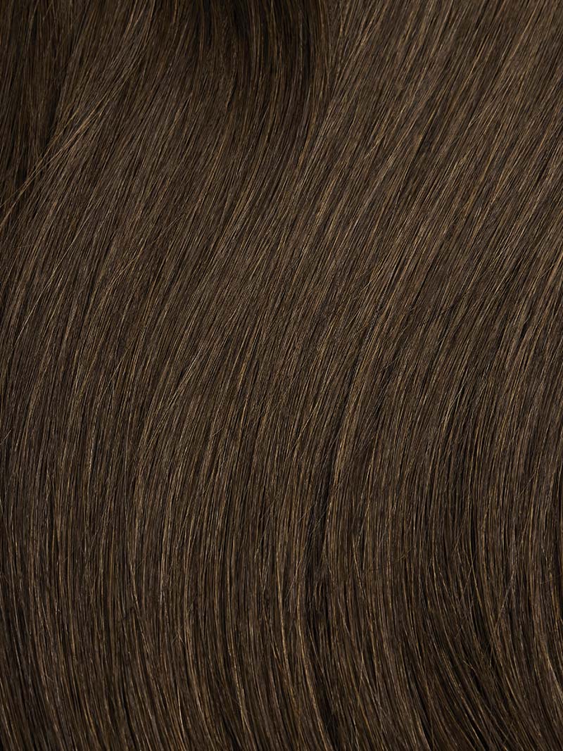 Seamless Medium Natural Brown Clip-Ins (150g) - Curly