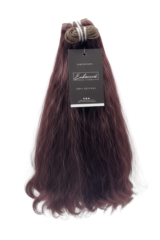 Burgundy straight RAW bundles