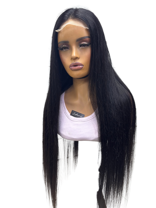Jet black 5x5 Virgin Wig
