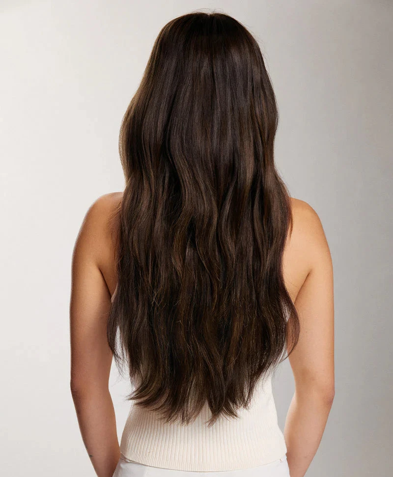 Seamless Dimensional Rooted Espresso Brown Clip-Ins (150g) - Curly
