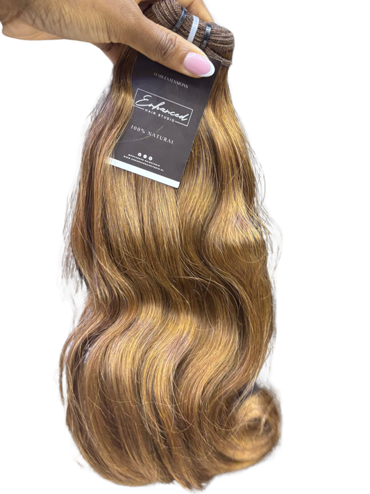 Honey Brown Wavy Raw Bundles